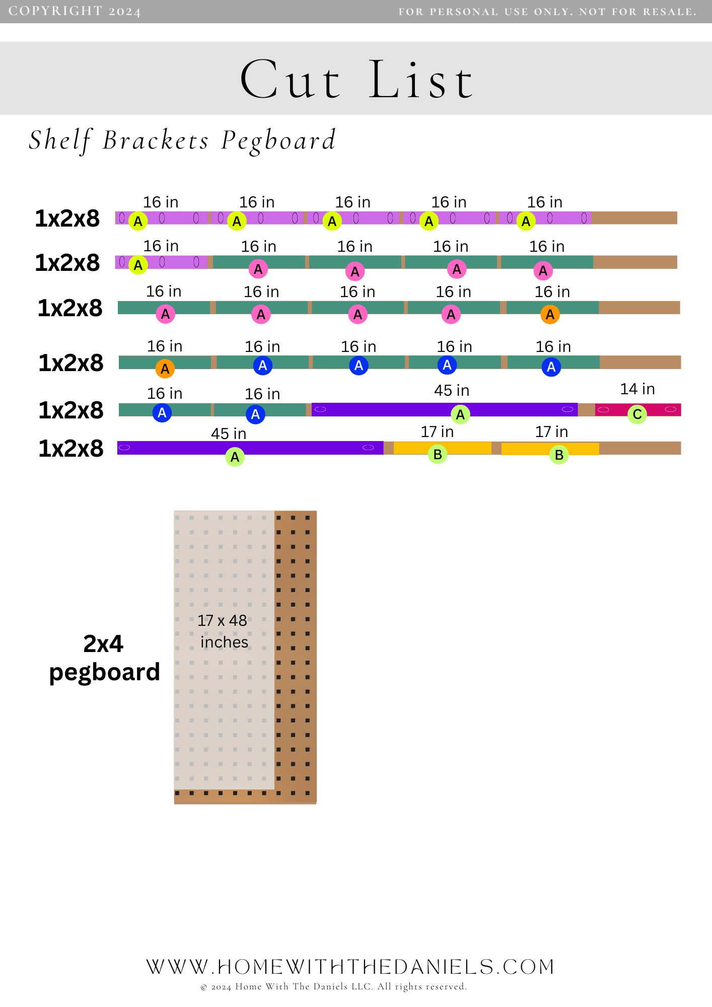 Garage cabinet printable guide additional image